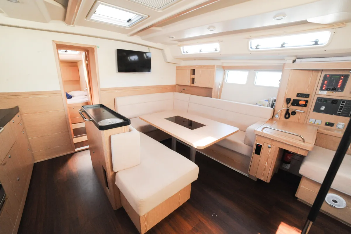 Ariel, a Hanse Yachts Hanse 505 sailboat at Ibiza, Spain