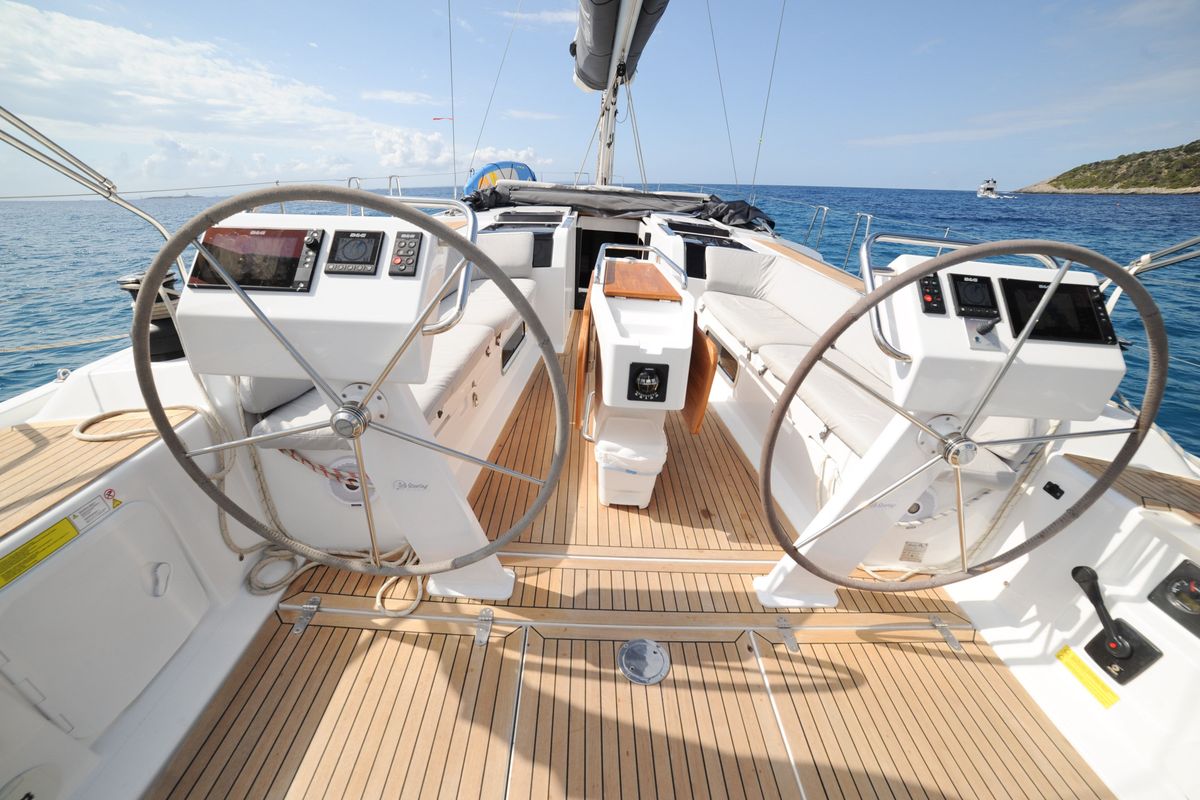 Ariel, a Hanse Yachts Hanse 505 sailboat at Ibiza, Spain