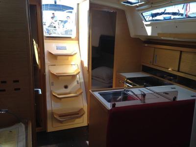 Galley of Yankee, a Elan 350 sailboat at Grad Biograd na Moru, Croatia