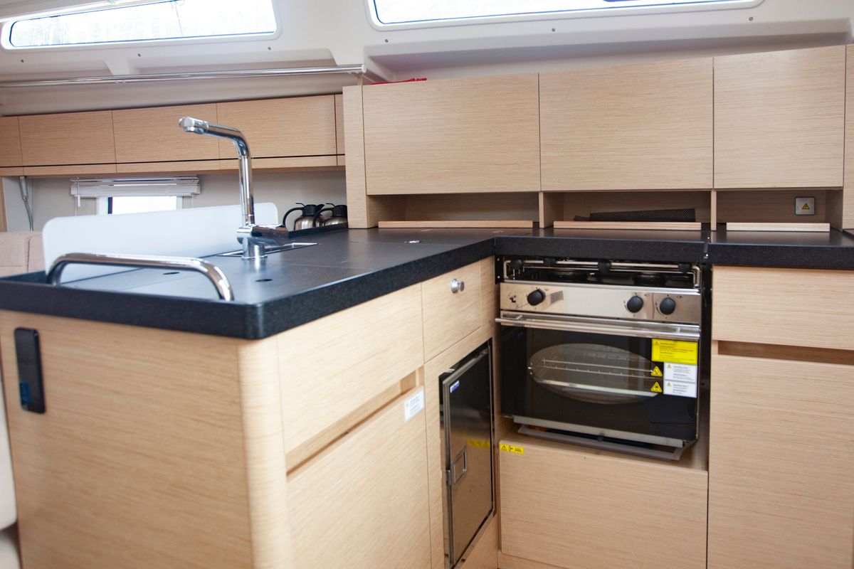 Galley of Atlas, a Hanse Yachts Hanse 388 sailboat at Marmaris, Turkey