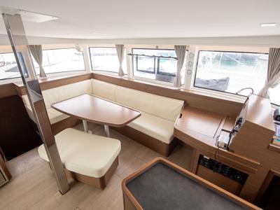 Salon of Marepiatto, a Lagoon 42 catamaran at Salerno, Italy