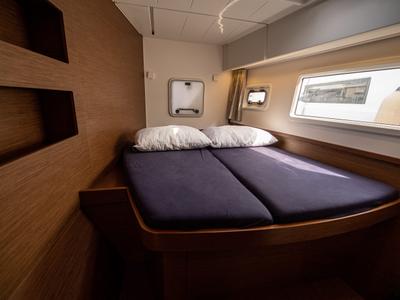 Cabin on Marepiatto, a Lagoon 42 catamaran at Salerno, Italy
