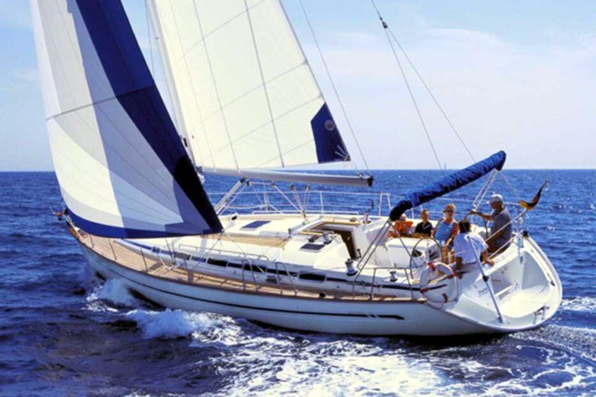Exterior view of Giannis, a Bavaria 44 sailboat at Municipal Unit of Ellomenos, Greece