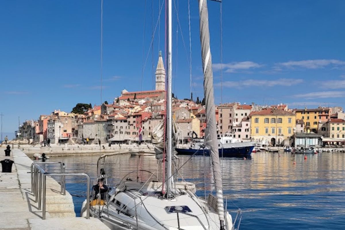 Exterior view of Rhea, a Beneteau First 35 sailboat at Grad Pula, Croatia