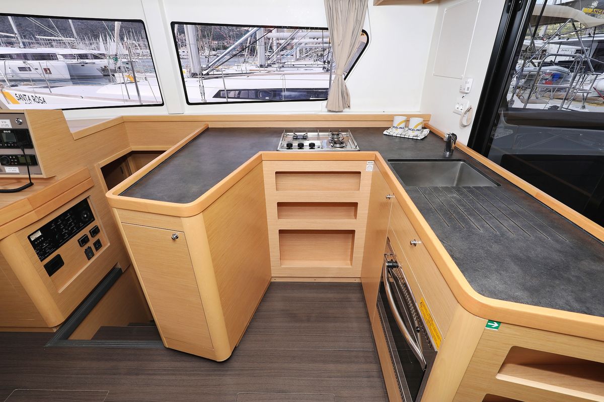 Galley of Demi Doux, a Lagoon 42 catamaran at Grad Trogir, Croatia