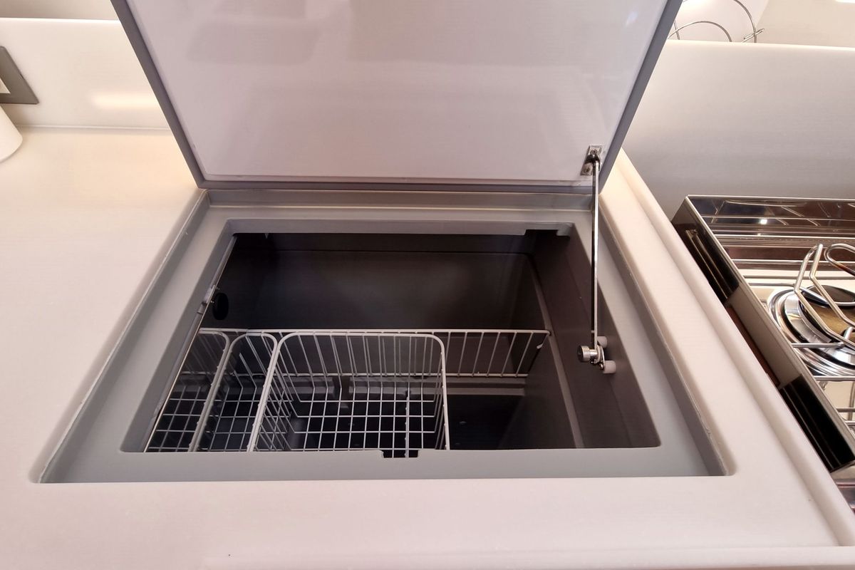 Galley of Izzy, a Jeanneau Sun Odyssey 490 sailboat at Rogač, Croatia