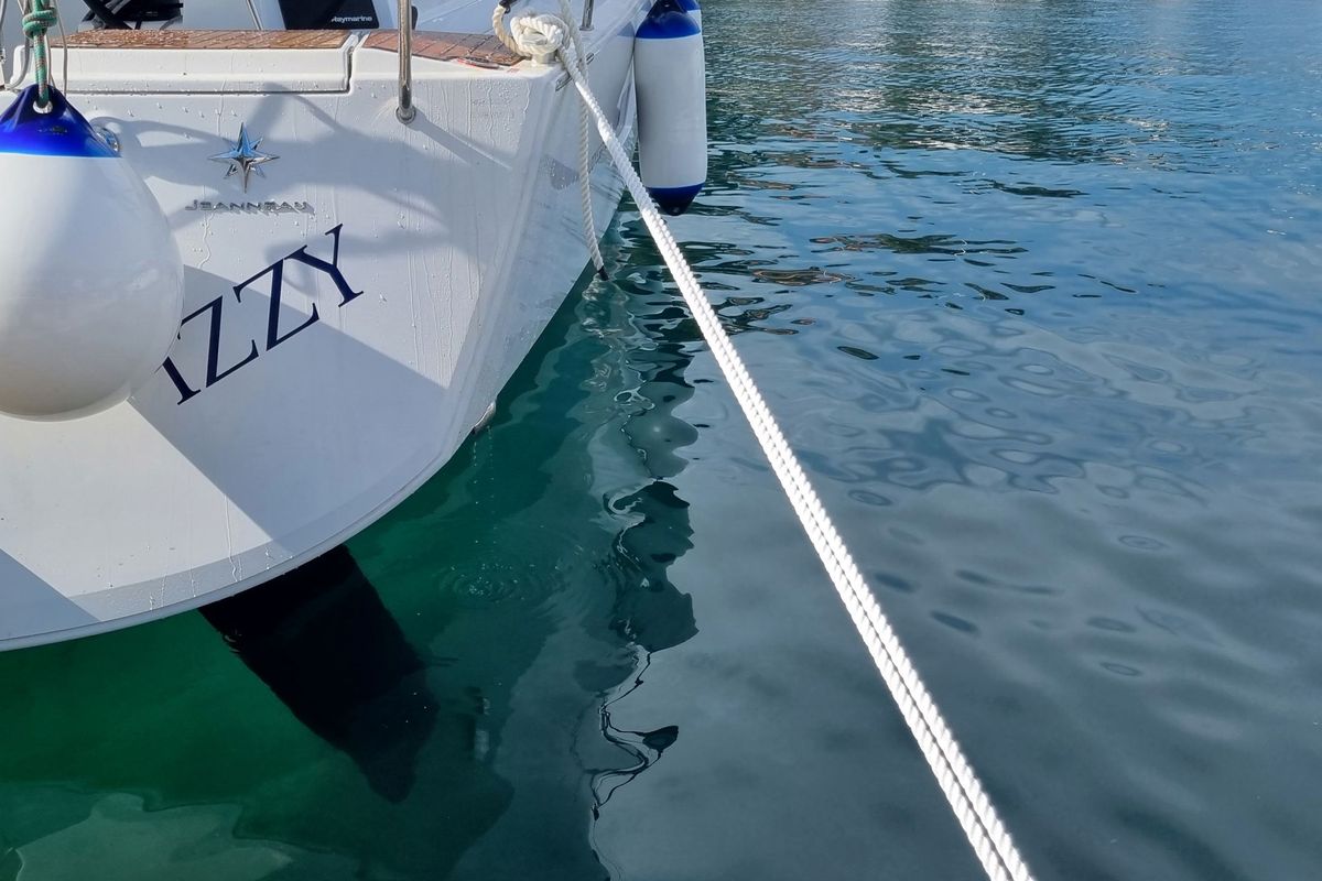 Izzy, a Jeanneau Sun Odyssey 490 sailboat at Rogač, Croatia