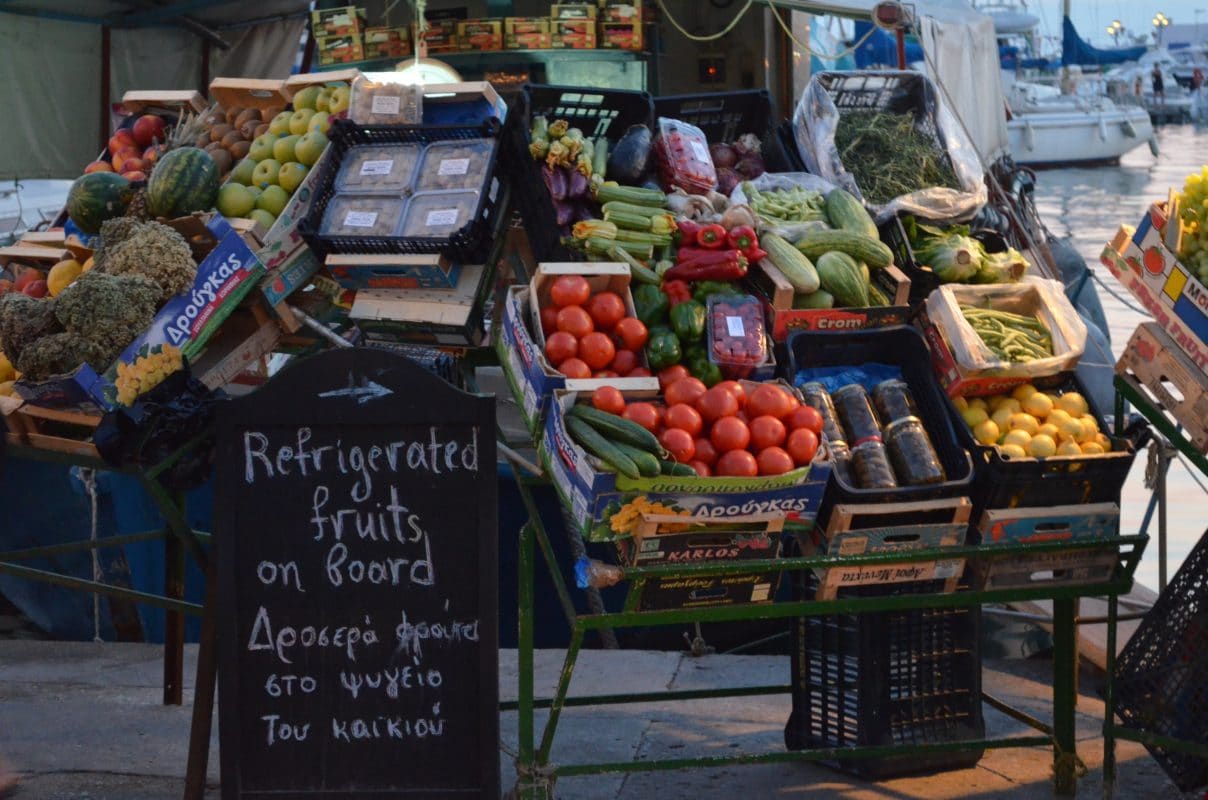 Greengrocer's shop in a boat
